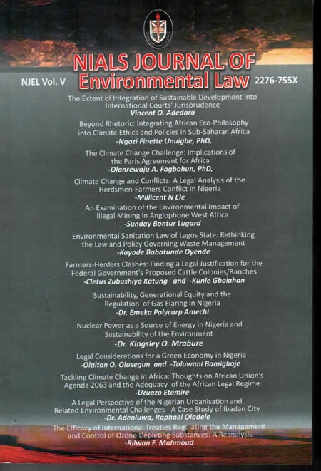 iNIALS Journal of Environmental  Law Vol 5