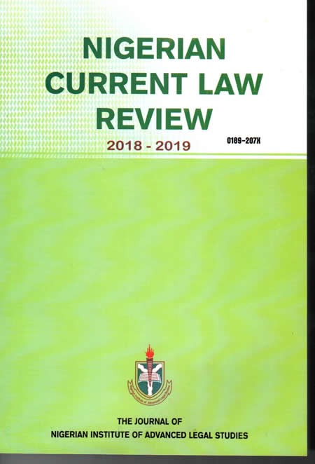 Nigerian Current Law Review 2018-2019