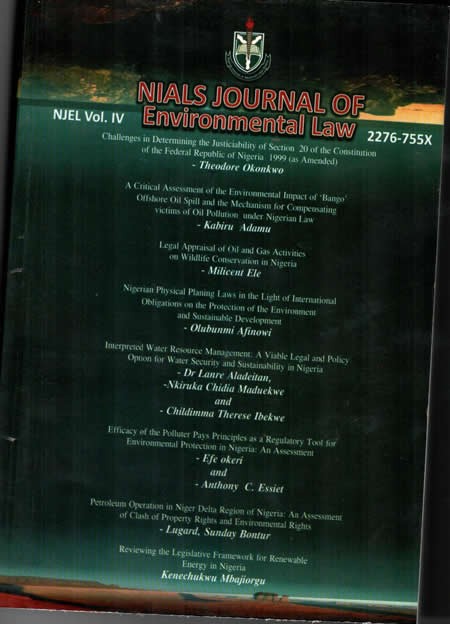 NIALS Journal of Environmental Law Vol 4